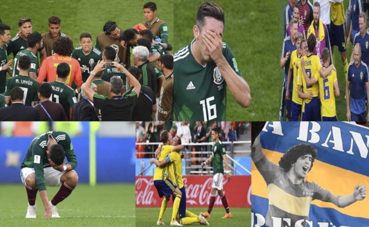 La selección mexicana fue goleada 3-0 este miércoles ante una Suecia desatada en Ekaterimburgo, pero aún así logró clasificar para los octavos de final del Mundial de Rusia, del que se va humillada la vigente campeona Alemania, tras su derrota ante Corea del Sur por 2-0. Mira las imágenes del dramatismo de los mexicanos y festejos de los suecos.
