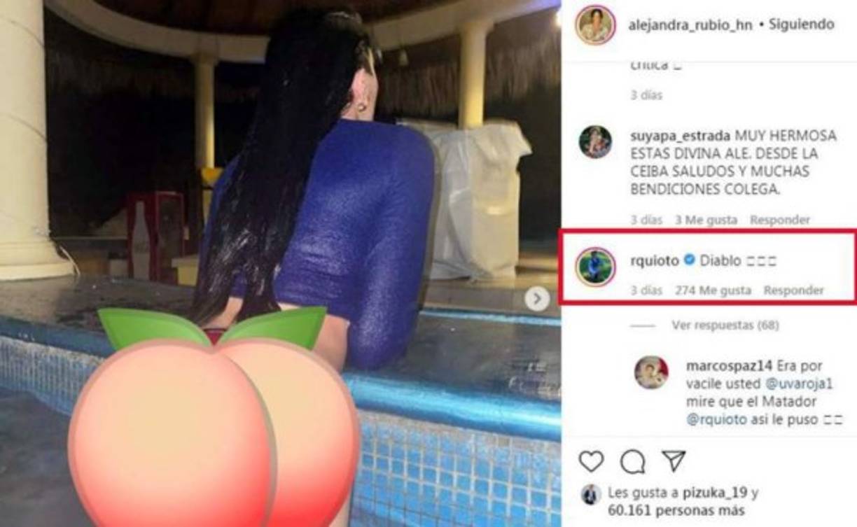 Romell Quioto comentó esta sensual imagen de Alajandra Rubio.