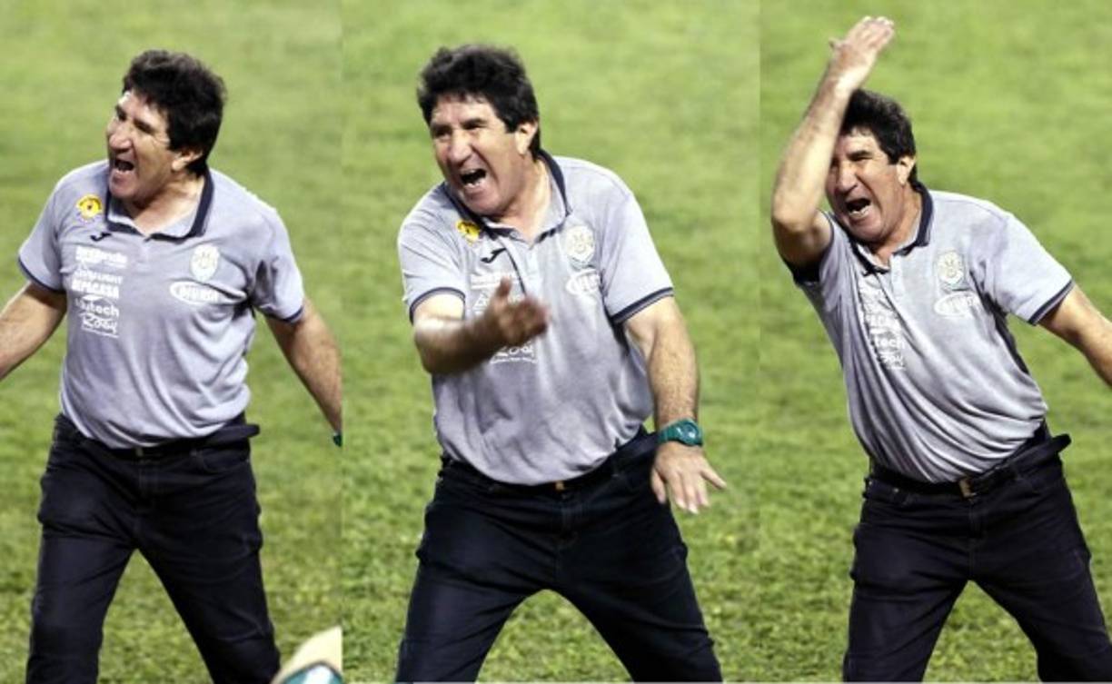 Secuencia de los gestos de Héctor Vargas durante el segundo tiempo.