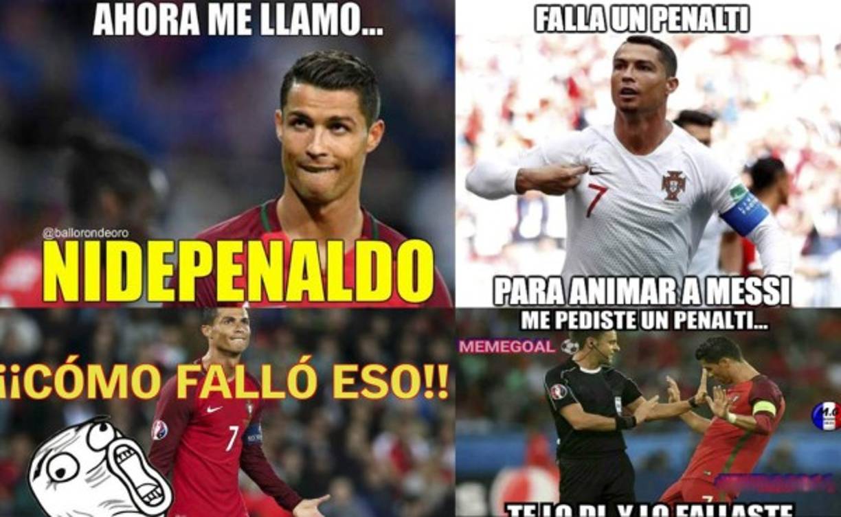 Cristiano Ronaldo falló un lanzamiento penal y las burlas no se han hecho esperar tras el fallo del delantero portugués ante Irán.