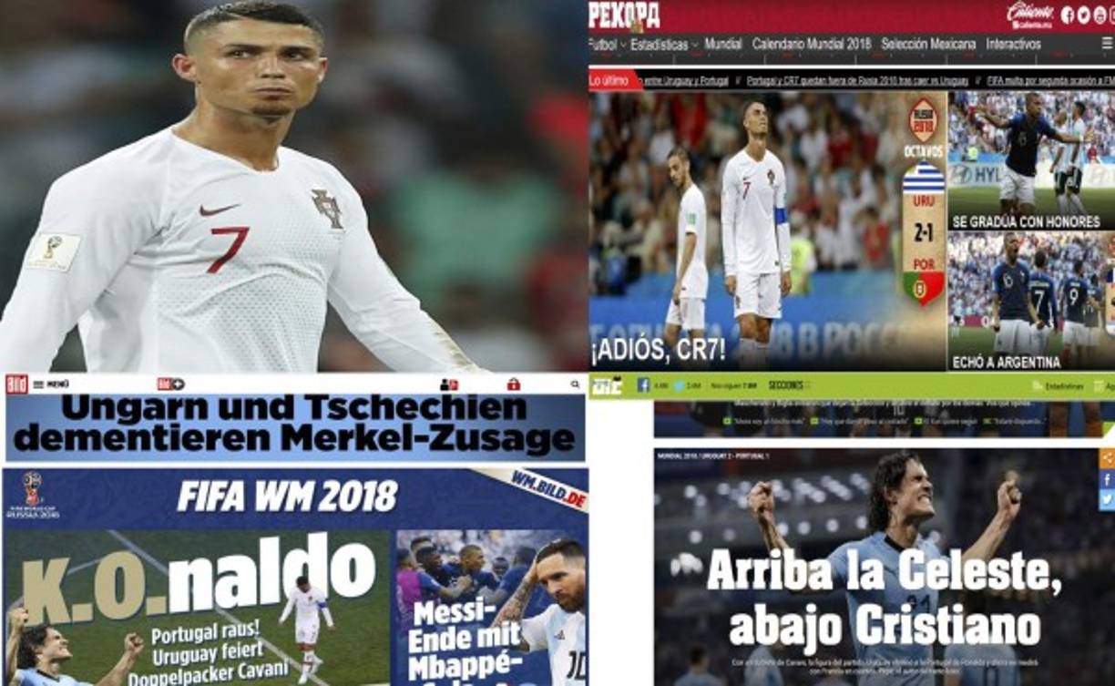 Portugal y Cristiano Ronaldo han sido eliminados del Mundial de Rusia luego de que perdieron 2-1 ante Uruguay en la fase de octavos de final. Te dejamos lo que dicen a nivel internacional de la caída de CR7.