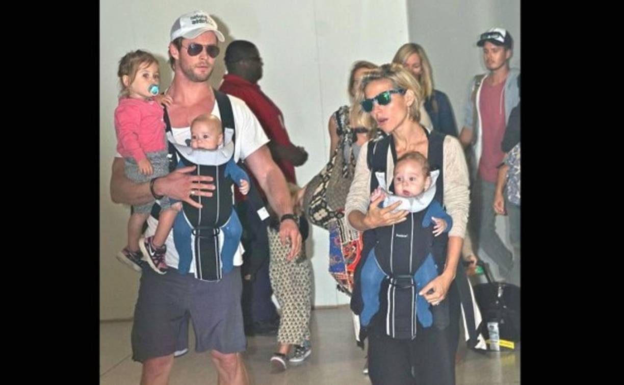 Christopher Hemsworth tiene tres hijos India y los gemelos Sasha y Tristan.