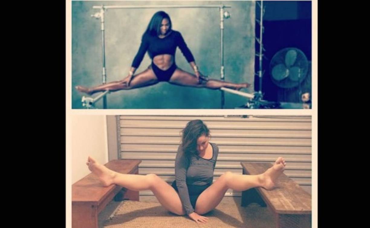 Celeste Barber imitando a Serena Williams.