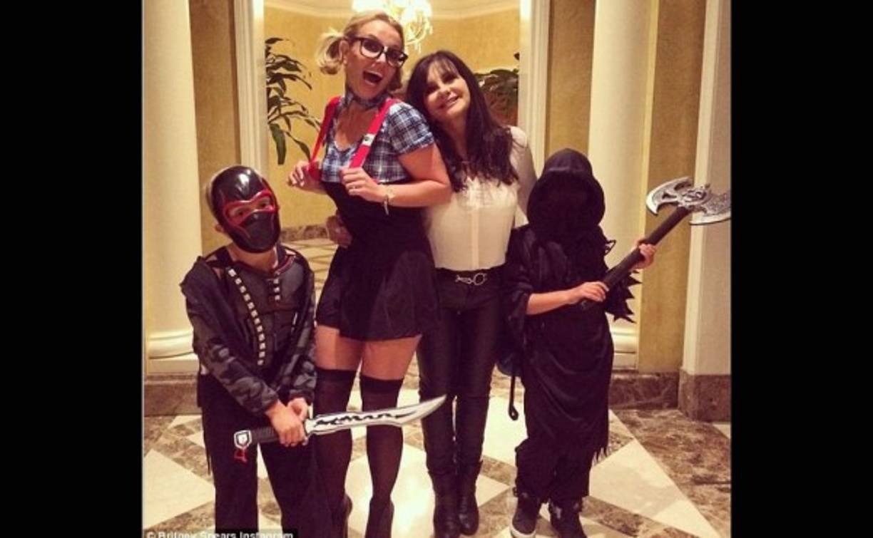 Britney Spears y sus pequeños.