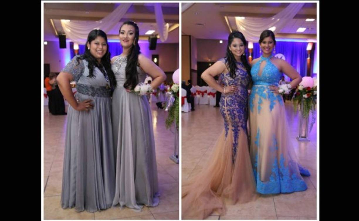 Suzanne Torres y Génesis Cruz con Karen Brito y Andrea Alonzo.