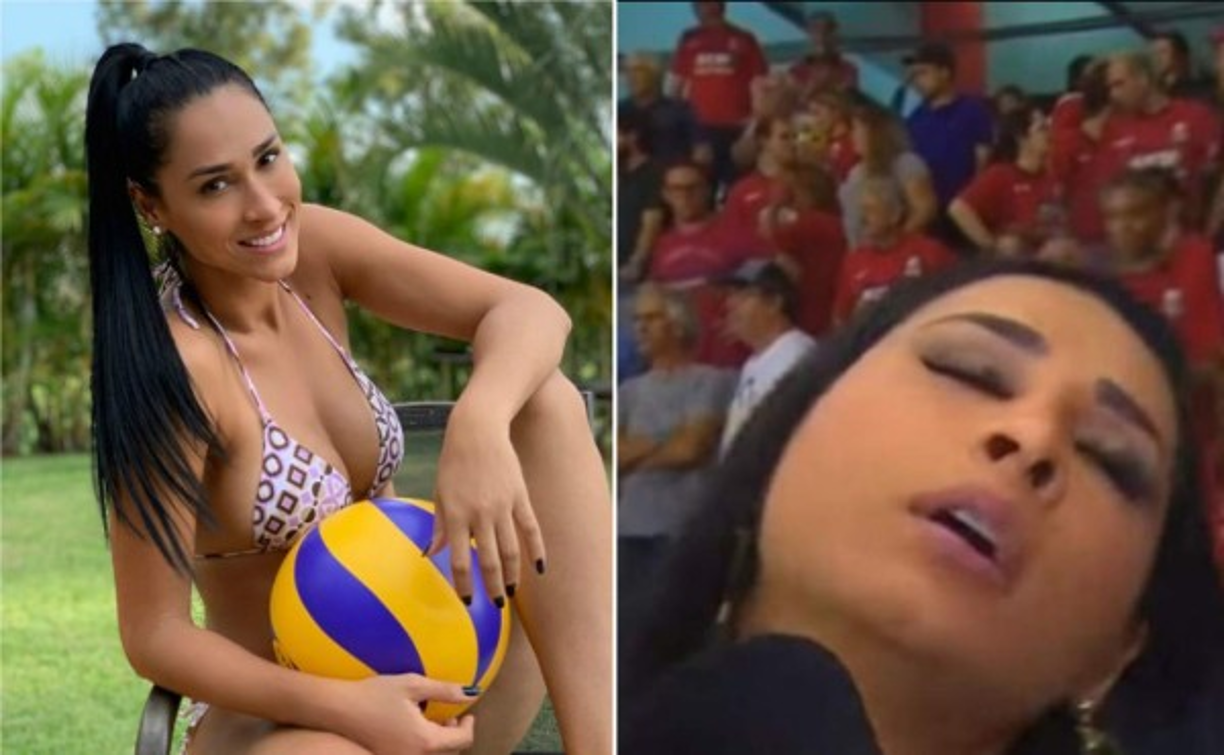 Jaqueline Carvalho es una voleibolista profesional brasileña de 35 años de edad y seleccionada de Brasil. La guapa deportista está en el ojo del huracán luego de desmayarse en plena entrevista.