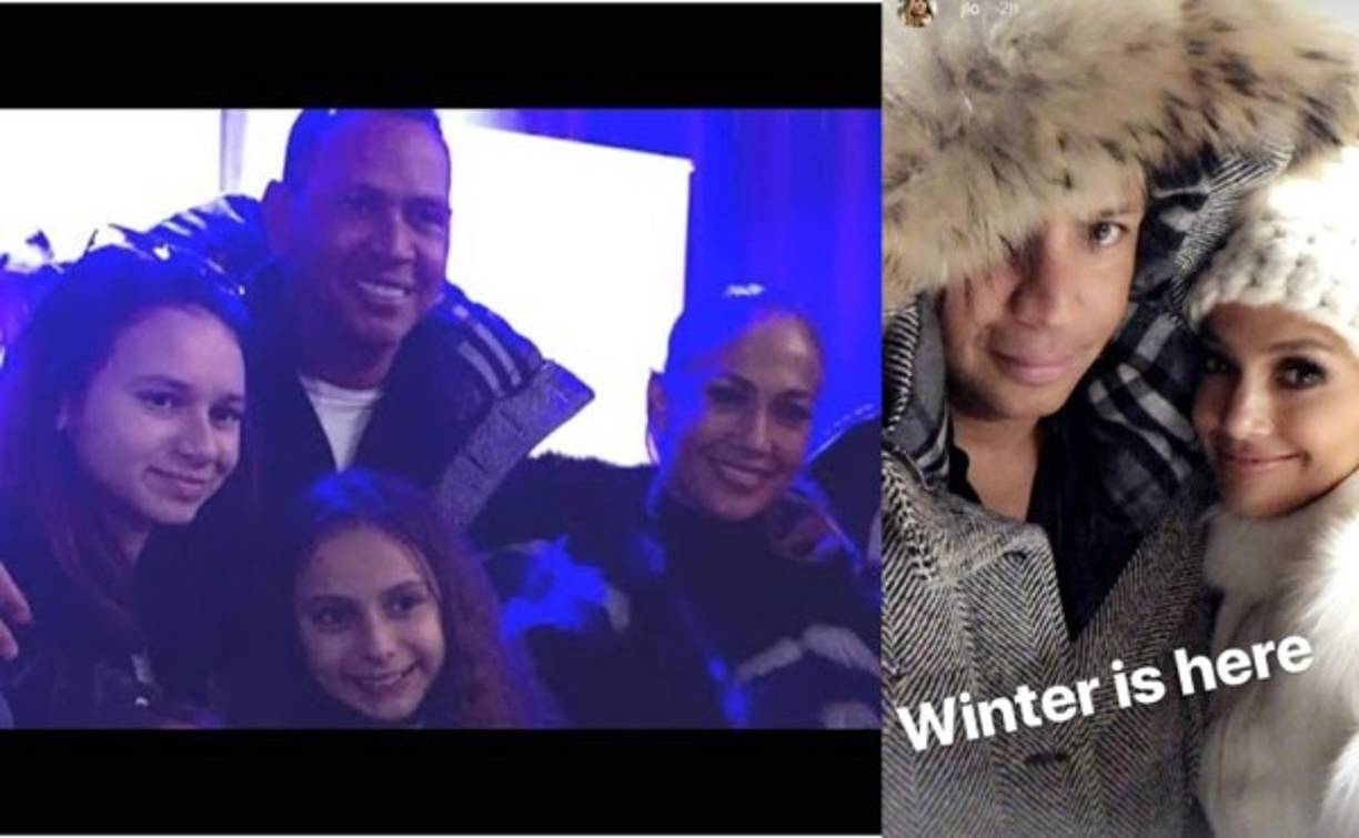 JLo llegó a Minneapolis acompañada de su novio, Alex Rodríguez, y las hijas de este.<br/>