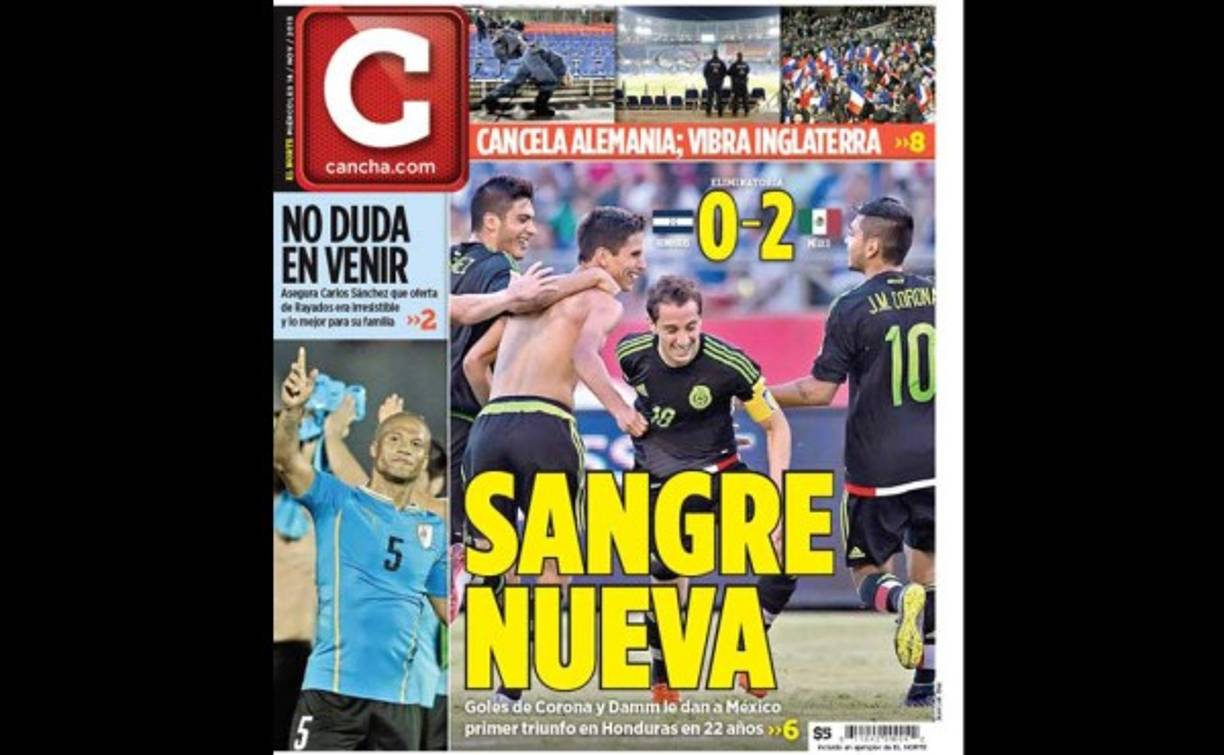 'Sangre nueva' es la portada de diario deportivo Cancha.