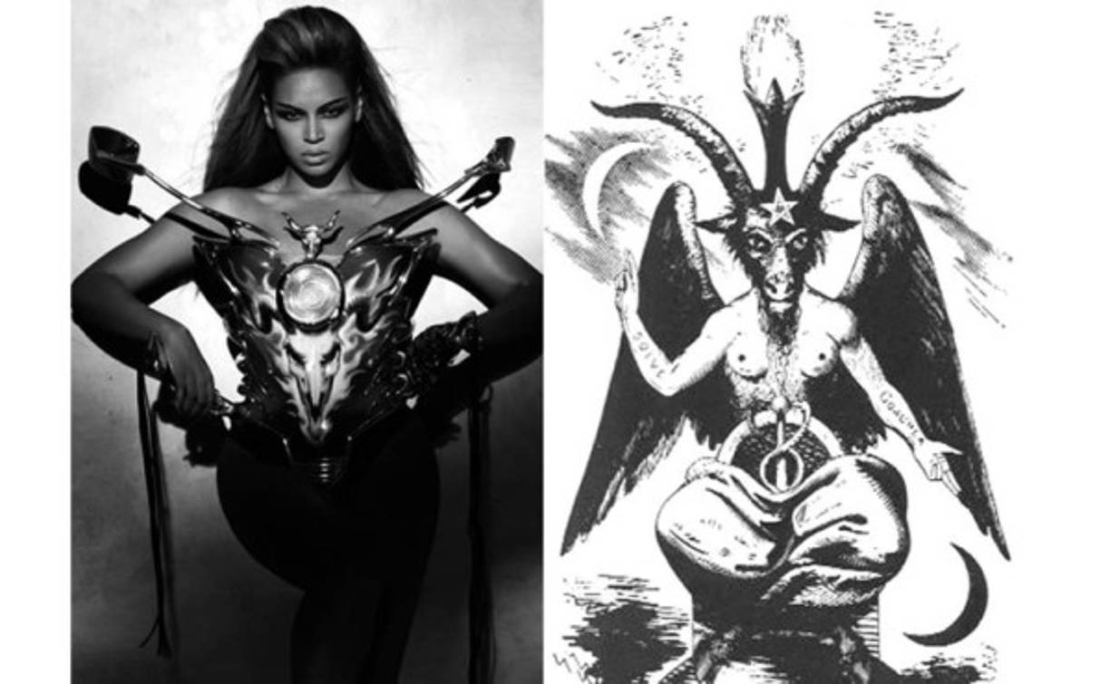 Muchos compararon el vestuario de Beyoncé en Sasha Fierce con una oda a la deidad de los templarios, Bafomet.