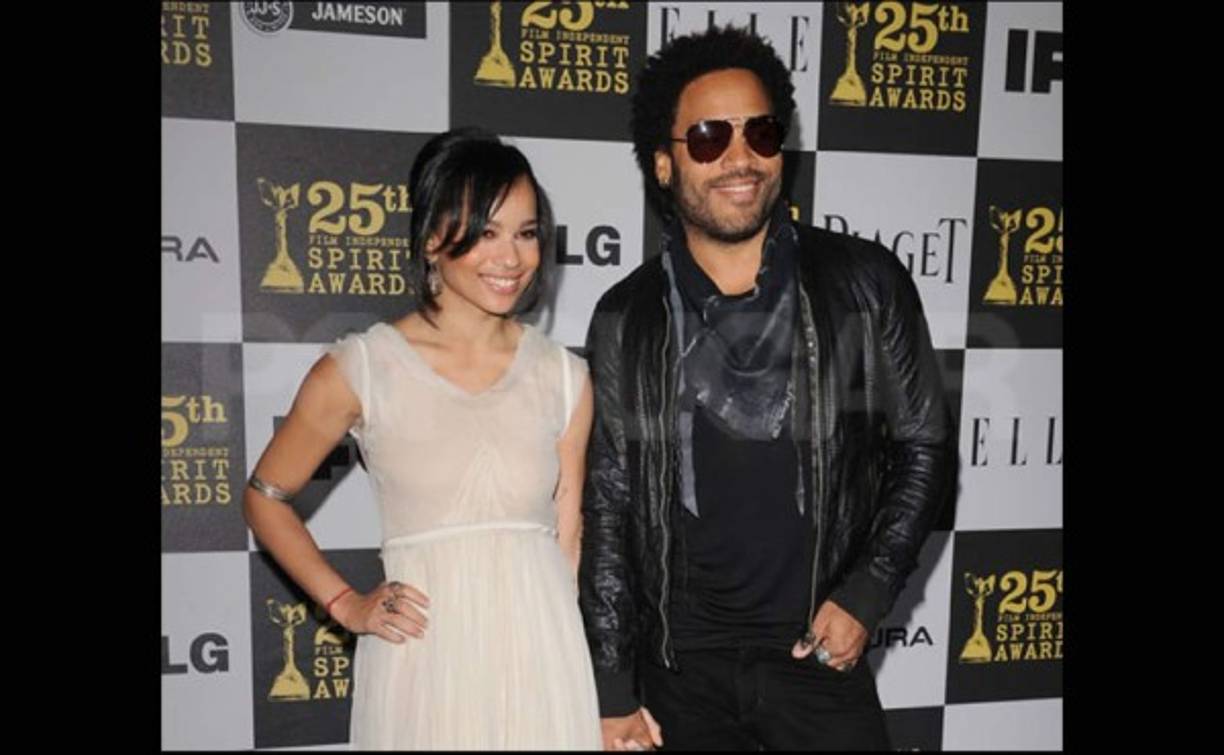 Lenny Kravitz con su hija adolescente Zoe.