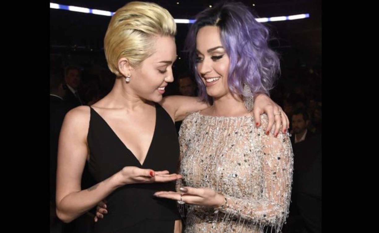Miley Cyrus y Katy Perry.