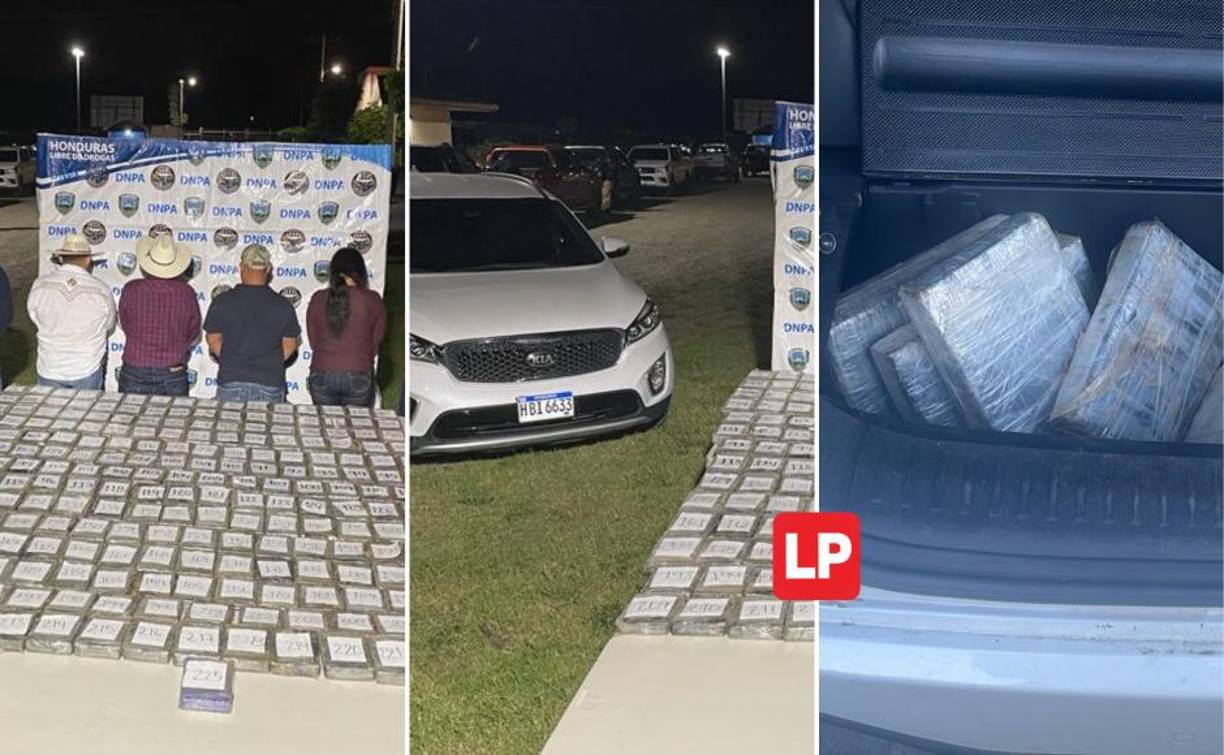Al menos seis personas, entre ellas dos de nacionalidad guatemalteca, fueron detenidas en una operación policial en la que las autoridades de Honduras incautaron 225 kilos de cocaína, informó este domingo una fuente oficial.