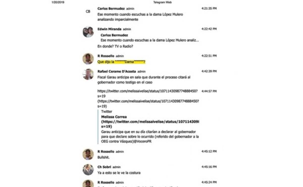 '¿Qué dijo la ''''''dama''''''?'. El gobernador exageró las comillas al usar la expresión 'dama' para referirse a la abogada Mayra López Mulero.