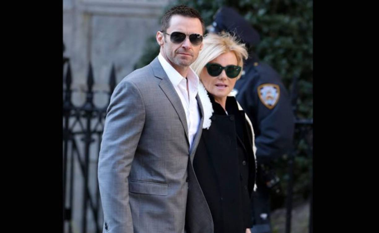 El actor Hugh Jackman con su esposa Deborra Lee Furness.
