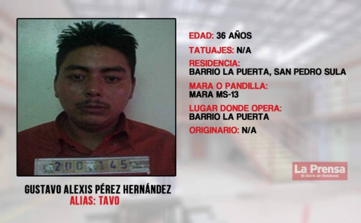 Esta persona es uno de los sicarios de este sector, además trafica armas y se dedica al cobro de la extorsión, es además autor intelectual de asesinar a padre e hijo de 10 años.