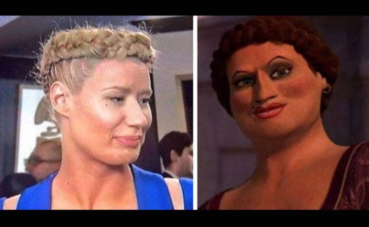 La rapera australiana Iggy Azalea, que perdió ante Eminem en la categoría a Mejor álbum de rap, añadió una nota de realeza a la fiesta con un traje de Armani azul rey que abrazó su figura y su cabello rubio trenzado en forma de corona sobre su cabeza