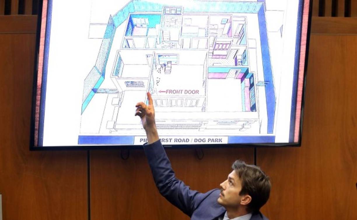Según dijo a la corte, la puerta del apartamento de la joven estaba cerrada, miró por la ventana, vio lo que pensó que era vino tinto derramado en el suelo y se retiró. Lo que no sabía era que Ellerin sucumbió a 47 puñaladas propinadas por Gargiulo, un vecino y técnico de calderas y aires acondicionados.