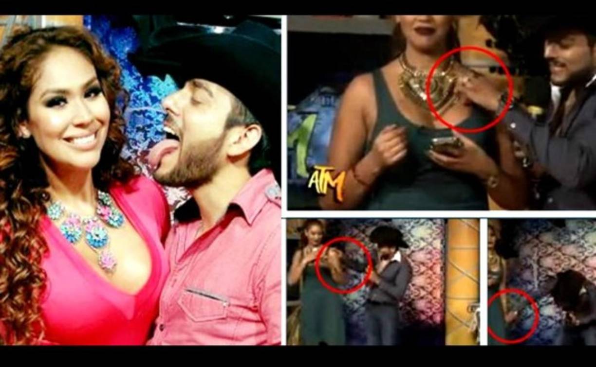 En el video se aprecia cómo el presentador toca a su compañera en las caderas y en el pecho, hasta que esta se molesta, se quita el micrófono y se retira, tras lo que él hace comentarios groseros como 'creo que se le subieron las ubres'.