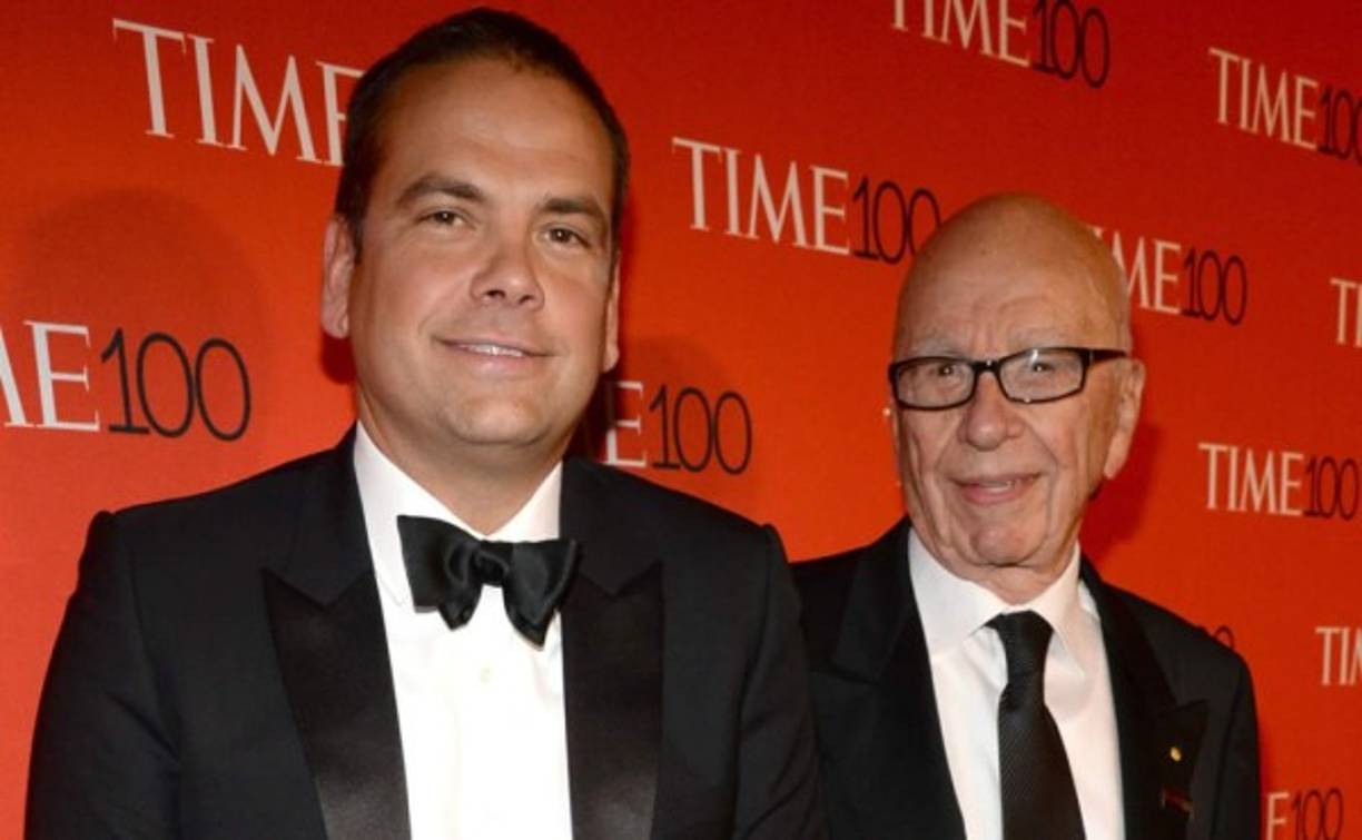 Rupert Murdoch con su hijo Lachlan.