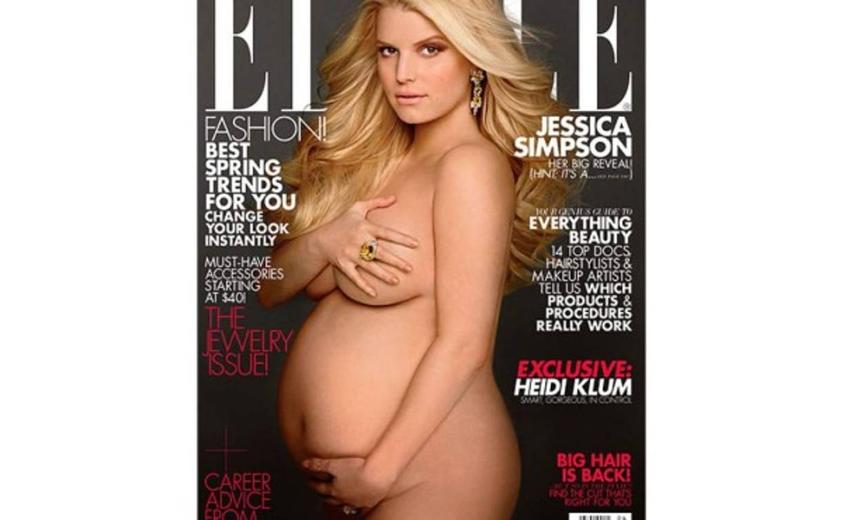 Jessica Simpson. La actriz fue la portada de Elle en abril de 2012
