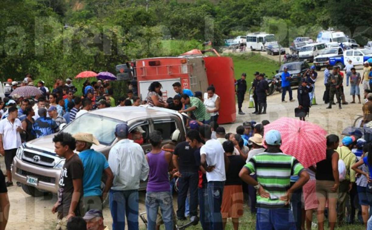 La colisión se registró en el sector de Platanares, exactamente en la carretera que comunica a Sulaco con la ciudad de Yoro.