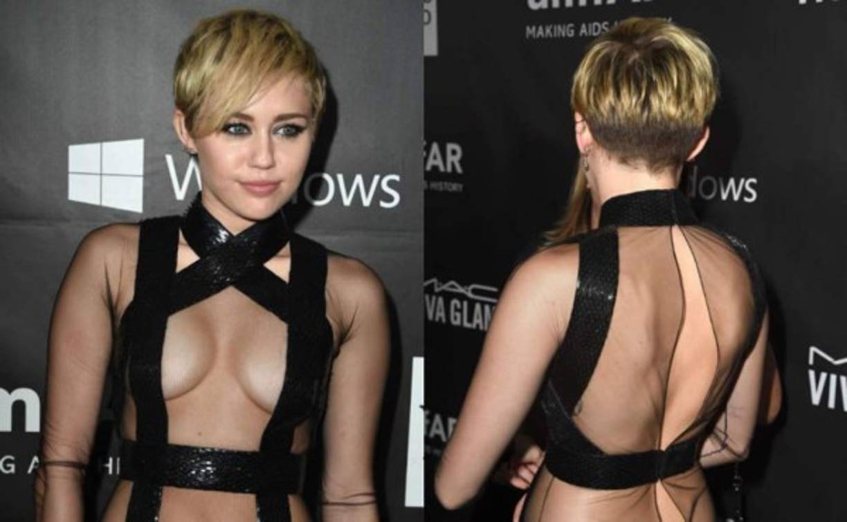 Miley Cyrus en un atrevido look de Tom Ford.