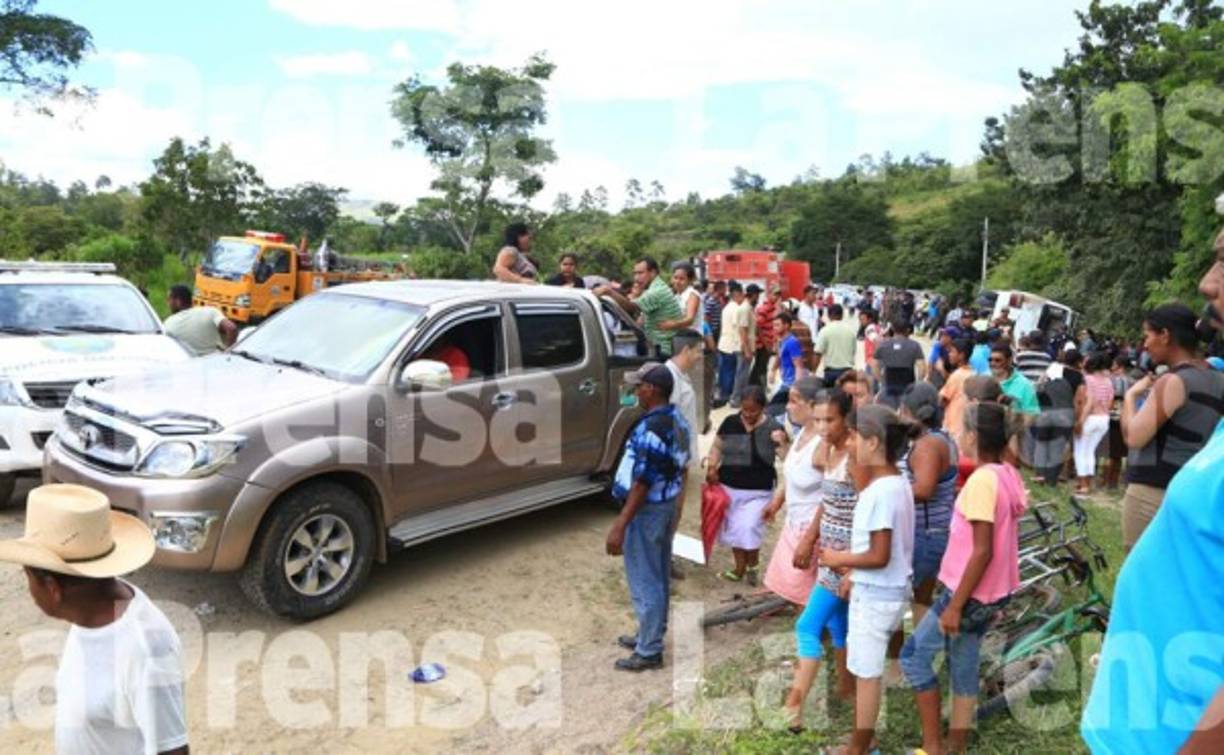 El fatal accidente enlutó a decenas de familias del departamento de Yoro.