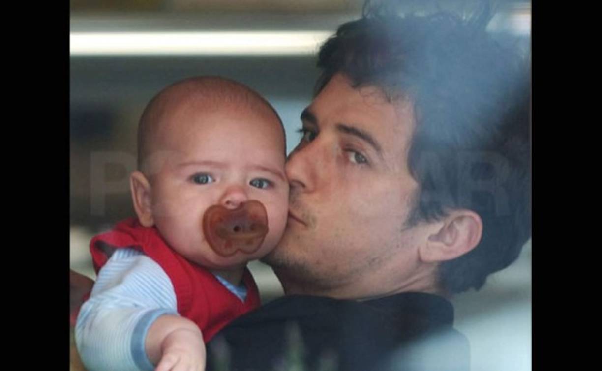 Orlando Bloom con Flynn Christopher.