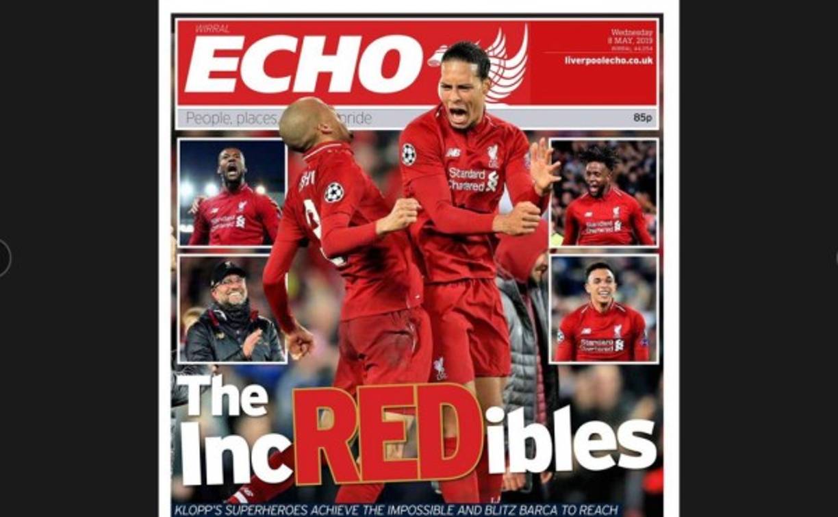 Wirral Echo destacó como Los Increíbles a los rojos del Liverpool.