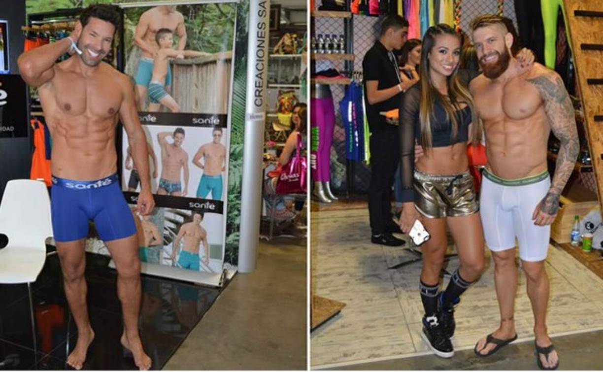 También los hombres con musculosos cuerpos deslumbraron a los participantes.-