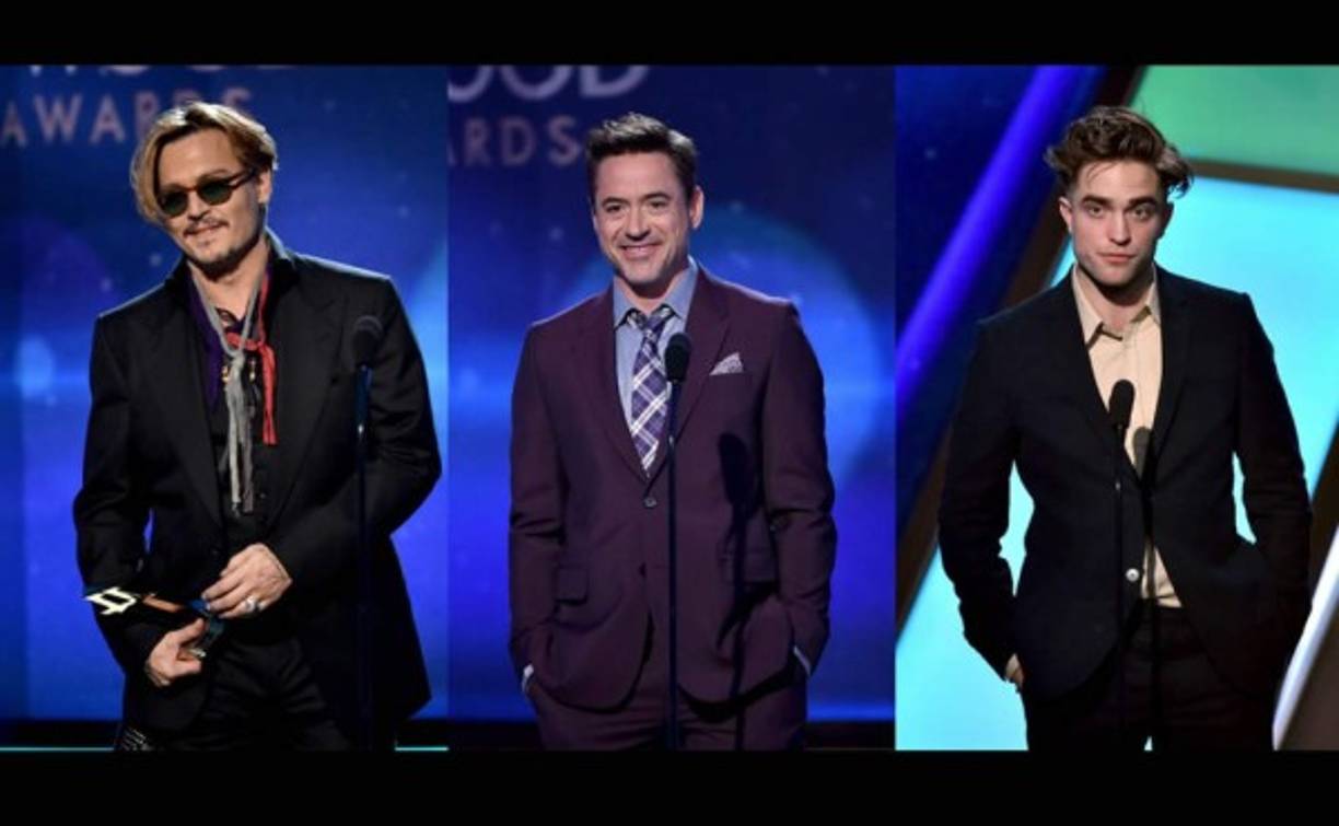 Johnny Depp, Robert Downey Jr. y Robert Pattinson.