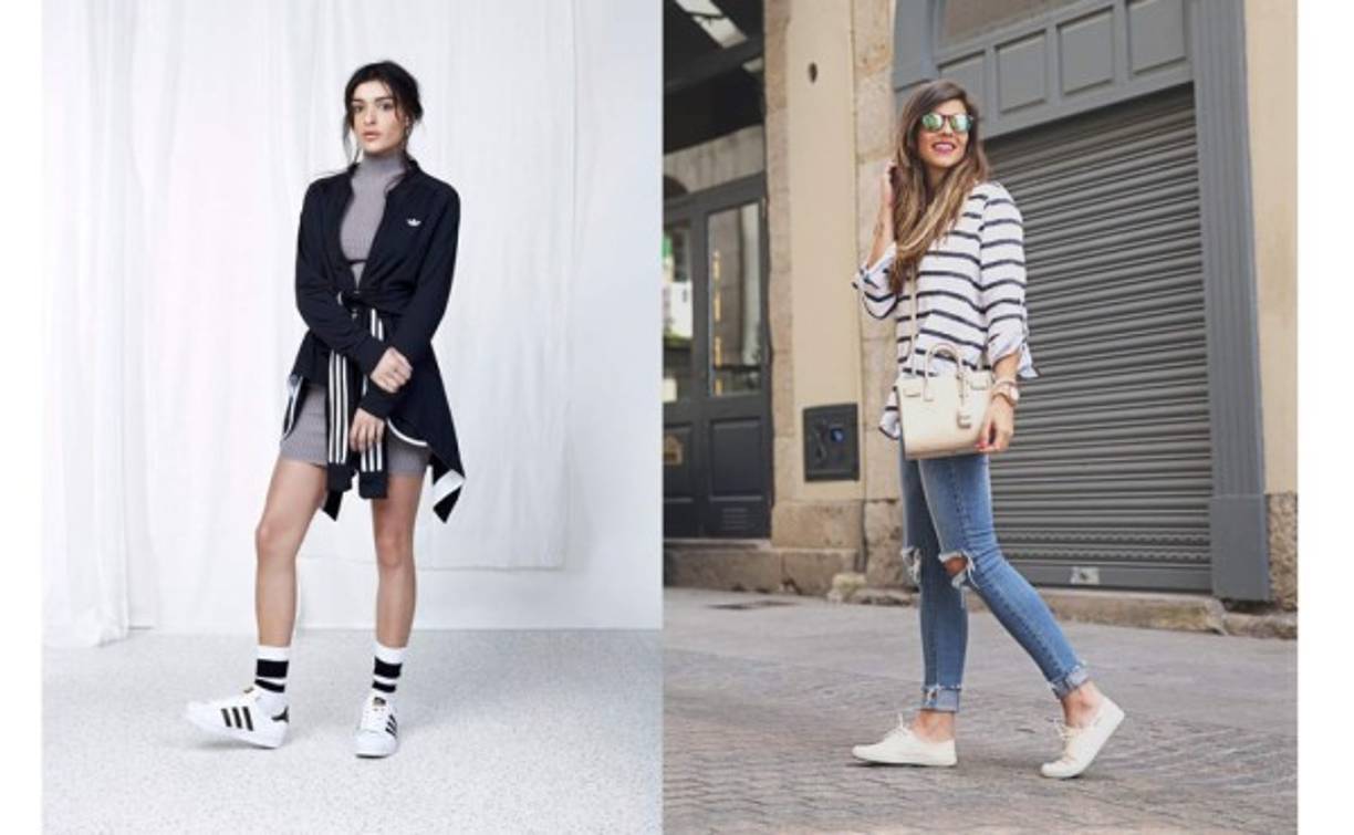 8. Zapatillas deportivas. 2015 es definitivamente el año del calzado deportivo. Mujeres de cualquier edad pueden usar modelos urban sneakers, slip on o wedges.