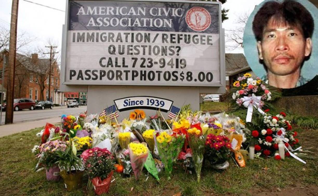 - Centro de recepción de inmigrantes en Binghamton: 13 muertos -<br/><br/>El 3 de abril de 2009, un hombre de origen vietnamita (Jiverly Wong,) mató a 13 personas en un centro de recepción de inmigrantes en Binghamton (Estado de Nueva York, noreste).<br/><br/>