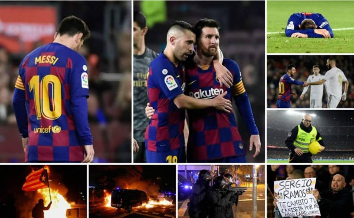 Las imágenes que dejó el clásico en el Camp Nou donde Barcelona y Real Madrid empataron 0-0 por la Liga Española.