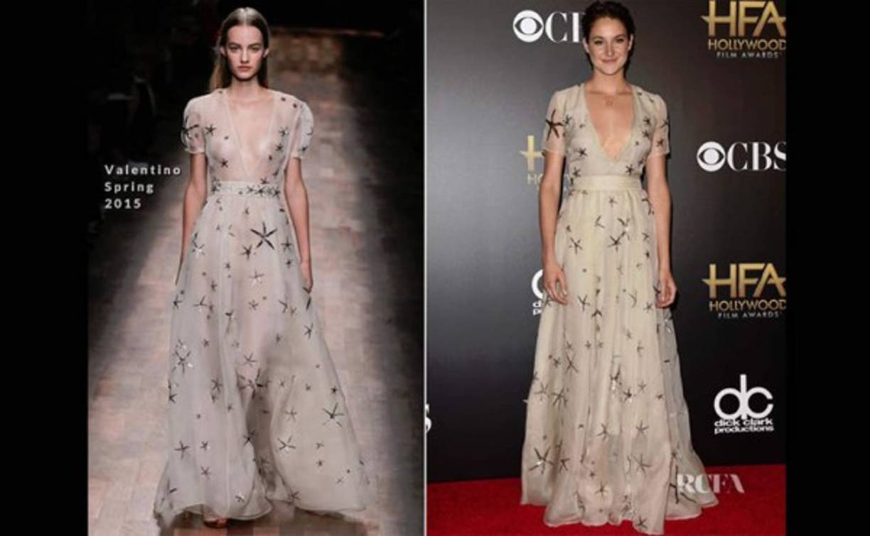 Shailene Woodley en un Valentino.