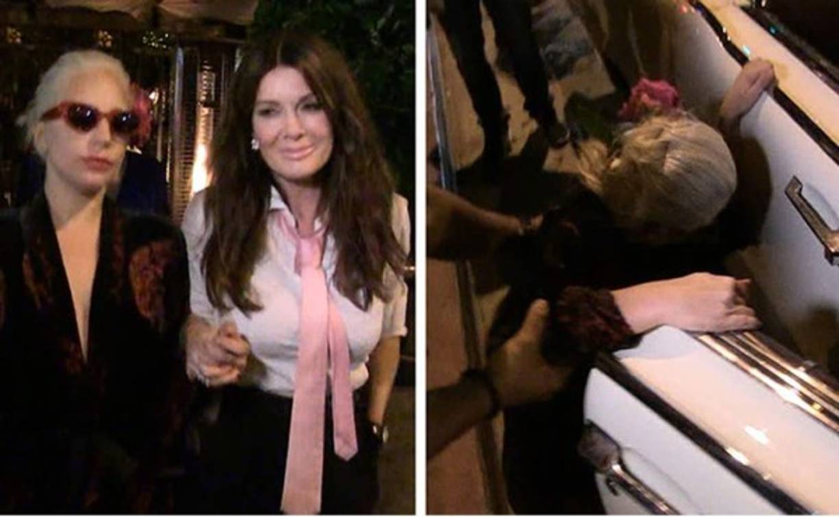 Lady Gaga en una de sus caídas más recientes.