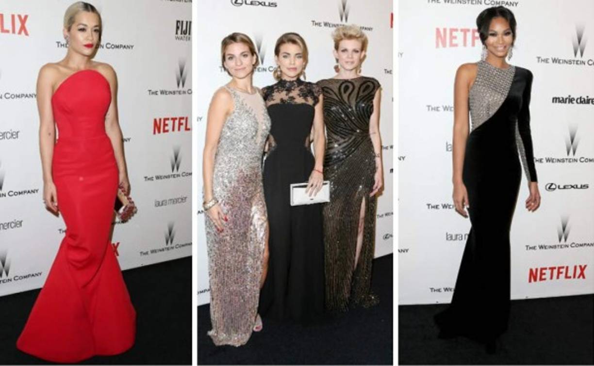 Rita Ora, Rachel McCord, AnnaLynne McCord y Angel McCord junto a Chanel Iman.