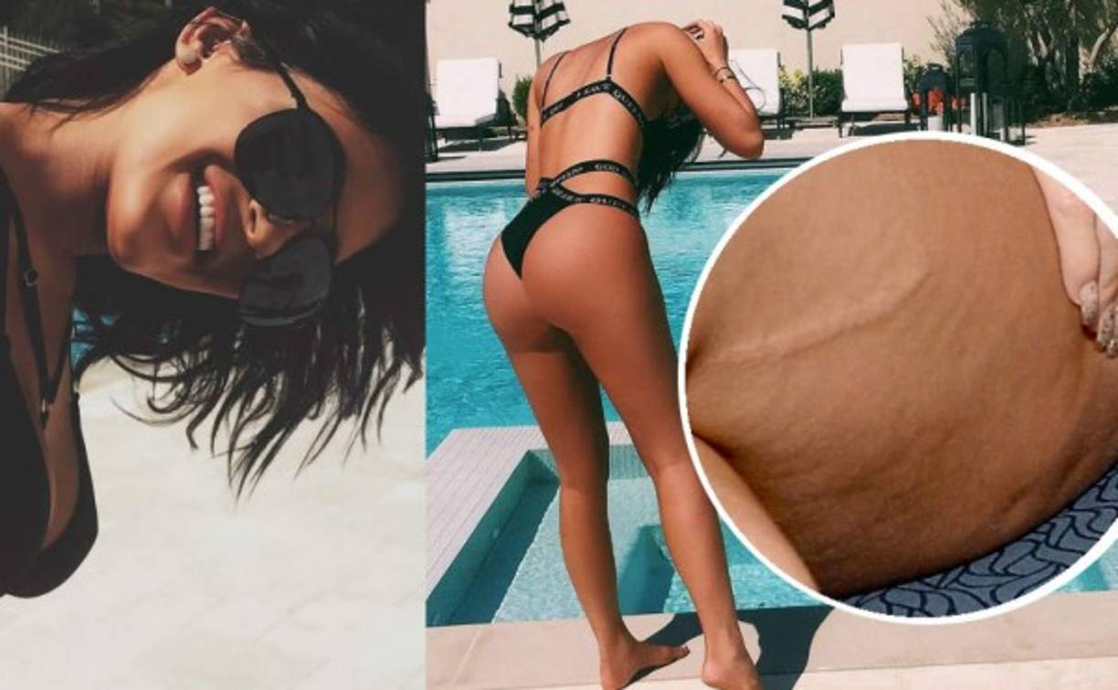 Aunque a simple vista parezca unas de las más sensuales fotos de Kylie Jenner. Lo cierto es que está pasada de photoshop.