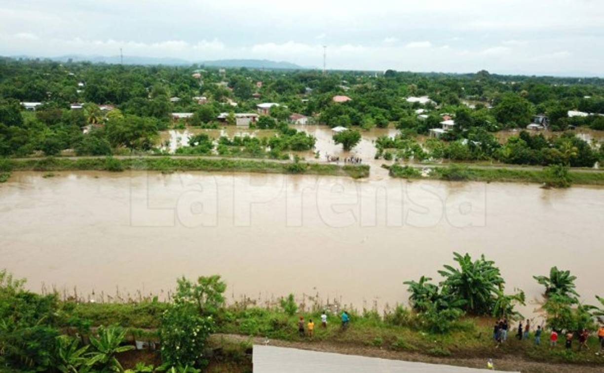 Vista panorámica de La Lima que ha sido muy golpeada por el azote de la lluvia.