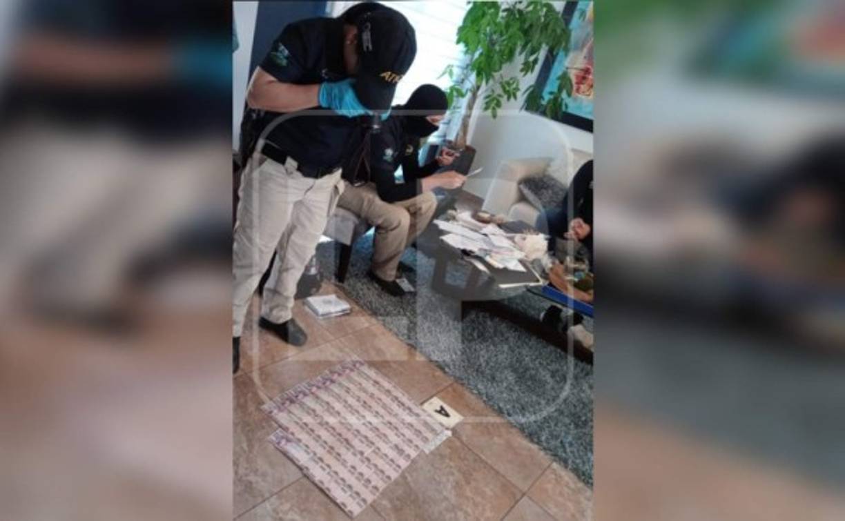 Elementos de la Atic hallaron más de medio millón de lempiras en colonia Jardines del Valle.