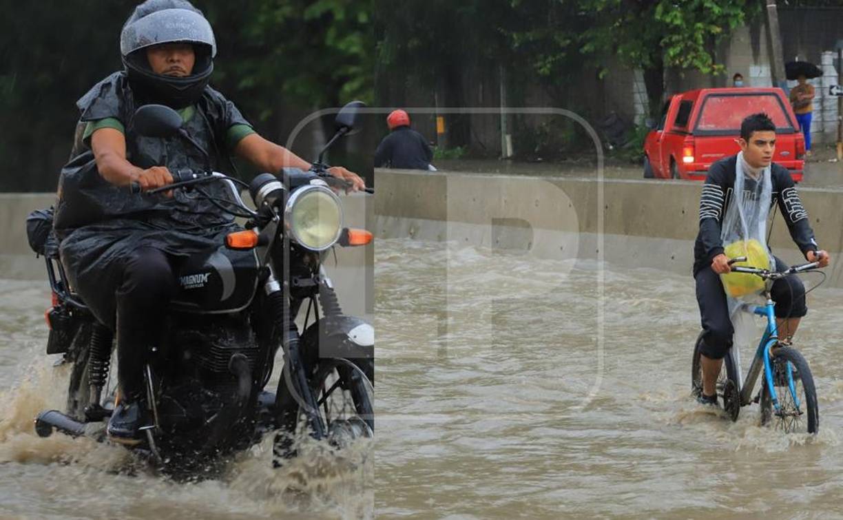 San Pedro Sula y sus alrededores experimentaron un aguacero desde tempranas horas de este lunes. 