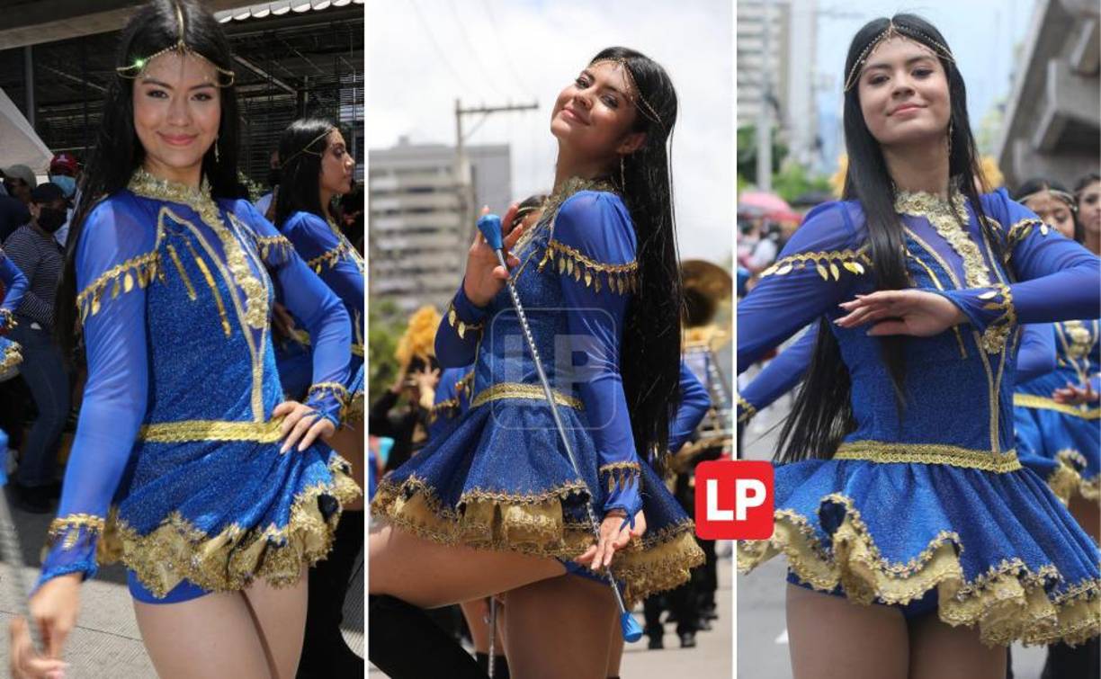 El cuadro de palillonas del Instituto Yave Nissi, de Tegucigalpa, se hizo presentó a las afueras del Estadio Nacional “Chelato Uclés”.