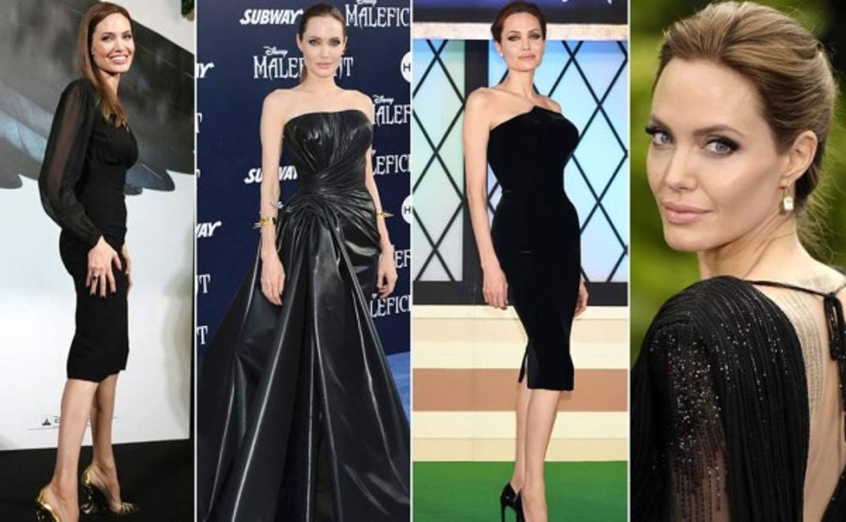 También los actos promocionales y ‘premières’ de sus películas nos han dejado ver cómo esta mujer marca tendencia. En esta ocasión, nos centramos en su ‘tour’ mundial por el estreno de ‘Maléfica’ en el que llamaron la atención sus diseños de cortes vanguardistas y sus zapatos, diseños exclusivos de Christian Louboutin que se inspiraban en el filme.