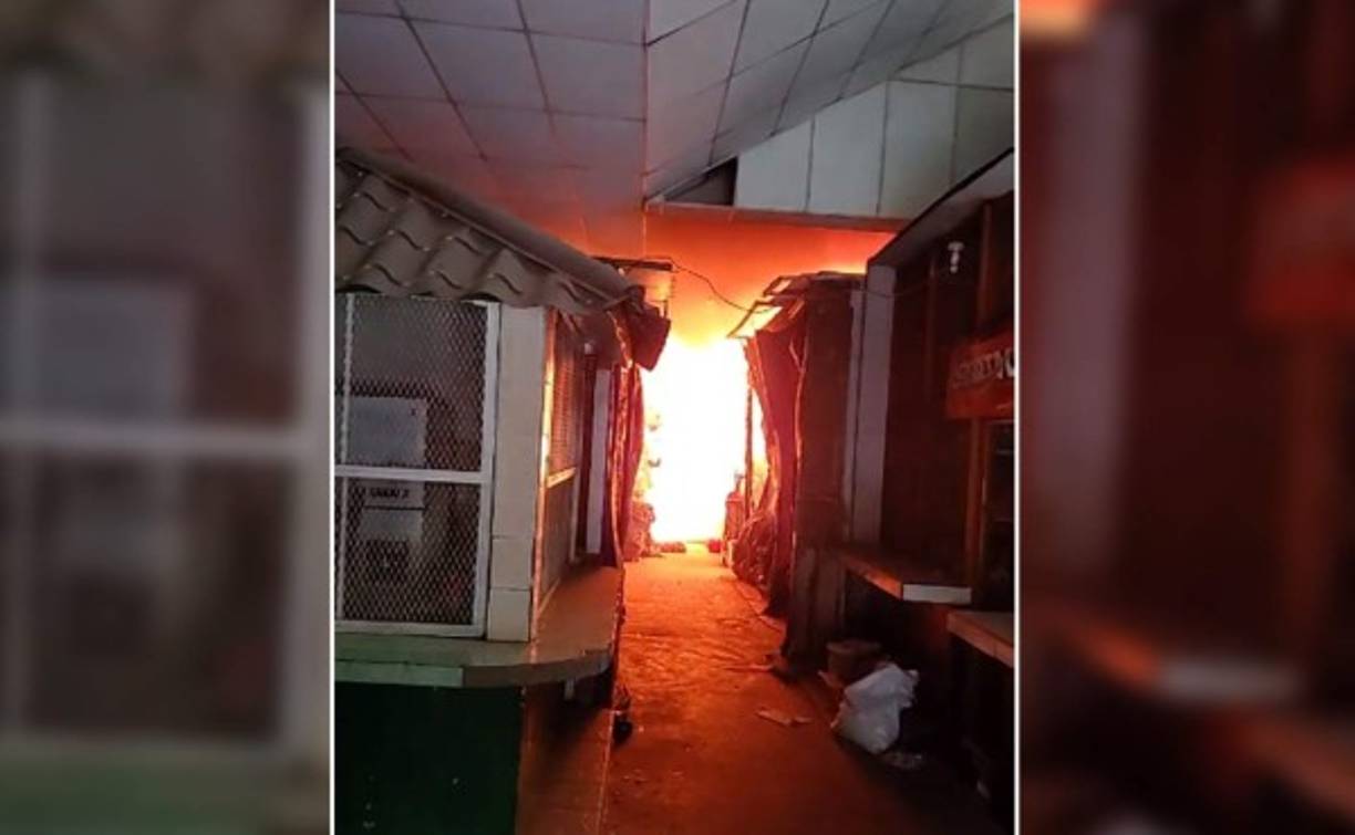 Captura de pantalla tomada de un video grabado desde el interior del mercado Guamilito.