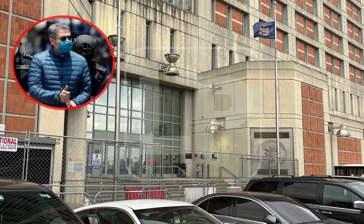 El expresidente Juan Orlando Hernández llegó cerca de la media noche de ayer jueves al Centro de Detención Metropolitano de Brooklyn.