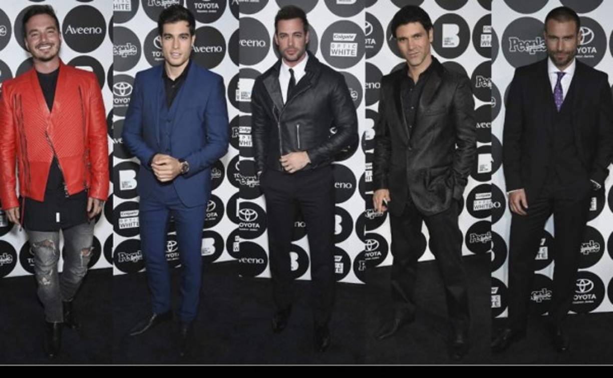 J Balvin, Danilo Carrera, William Levy, Valentino Lanús y Rafael Amaya.