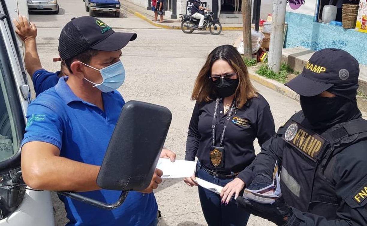 Campañas de orientación preventivas son desarrolladas por la Fiscalía de Danlí y la Fnamp en el departamento de El Paraíso, con la finalidad de fomentar la cultura de la denuncia.