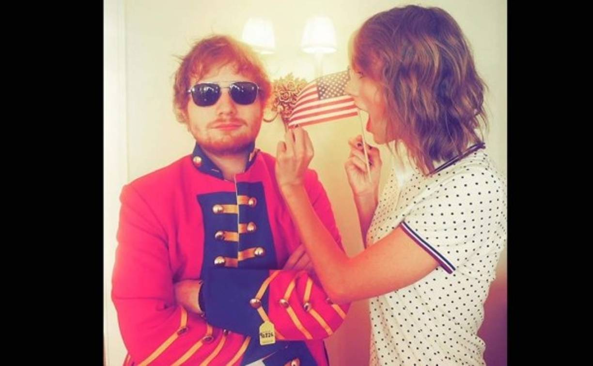 Ed Sheeran con Taylor Swift.