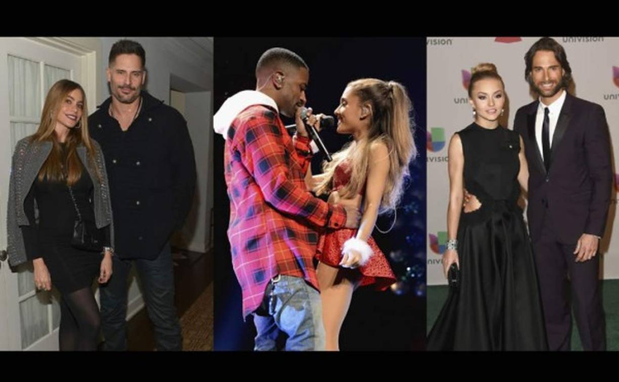 Sofía Vergara y Joe Mangianello. Big Sean y Ariana Grande. Angelique Boyer y Sebastián Rulli.
