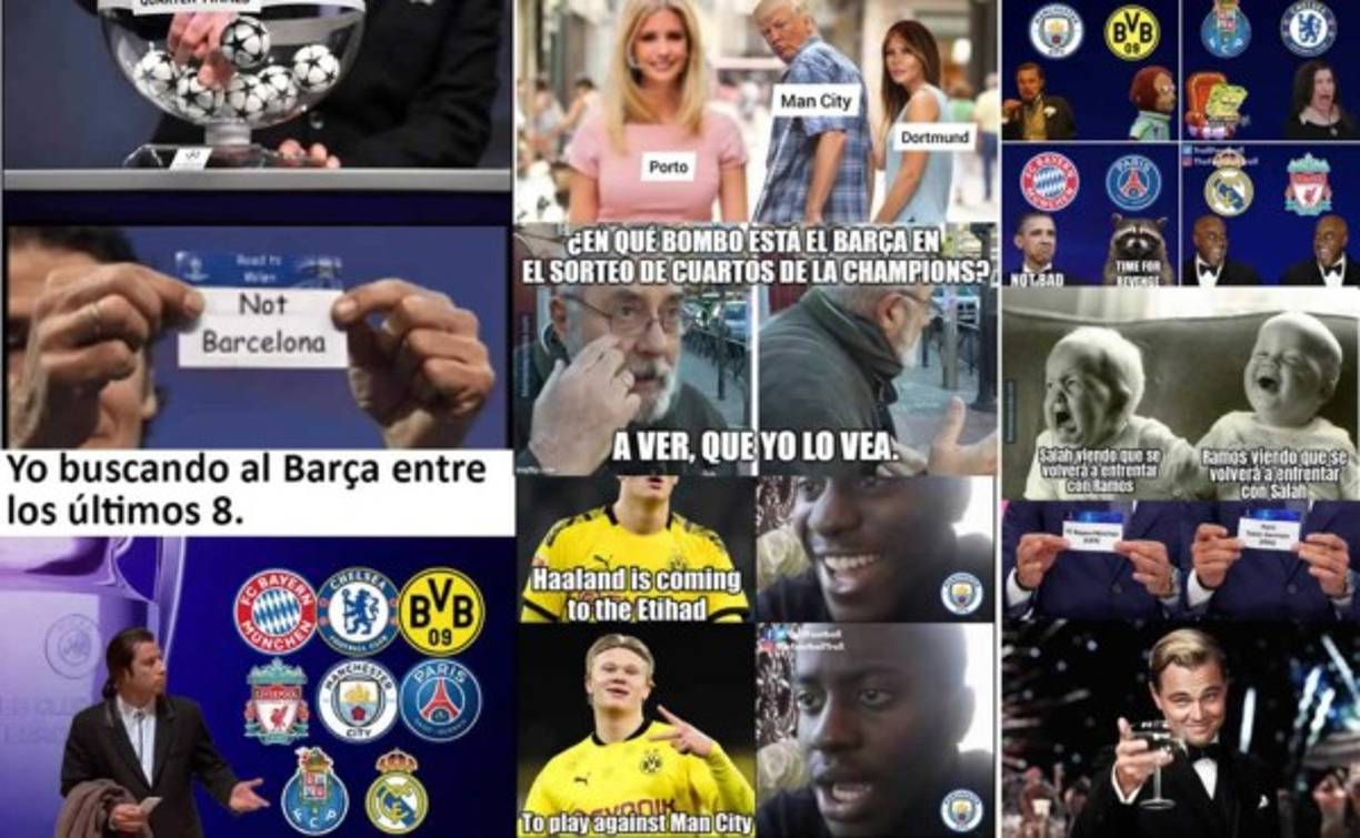 Los divertidos memes tras el sorteo de los cuartos de final de la Champions League. Las burlas son para el Barcelona.